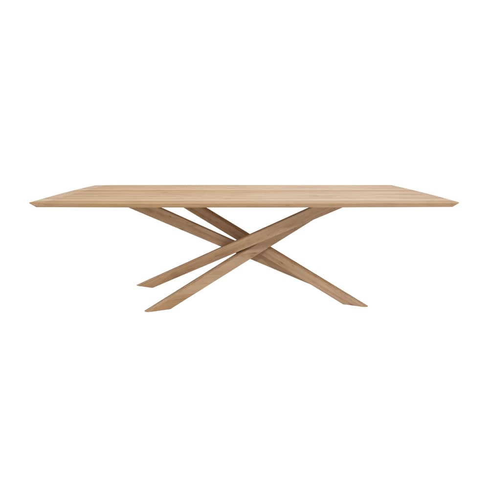Table rectangulaire Mikado / Chêne massif - 240 x 110 cm / 10 personnes - Ethnicraft - 240 x 110 cm / Chêne - Chêne massif