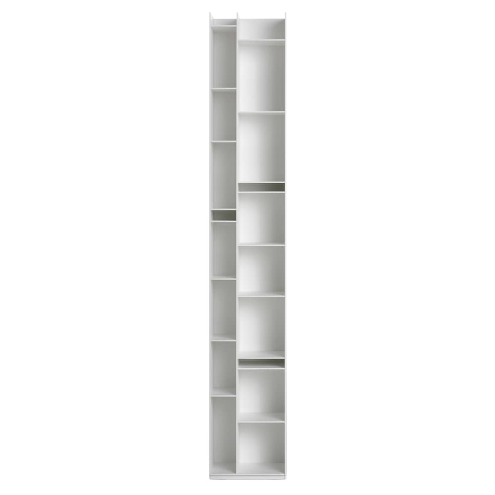 Bibliothèque Random 2C bois blanc / L 36 x H 217 cm - MDF Italia - Blanc - Fibre de bois