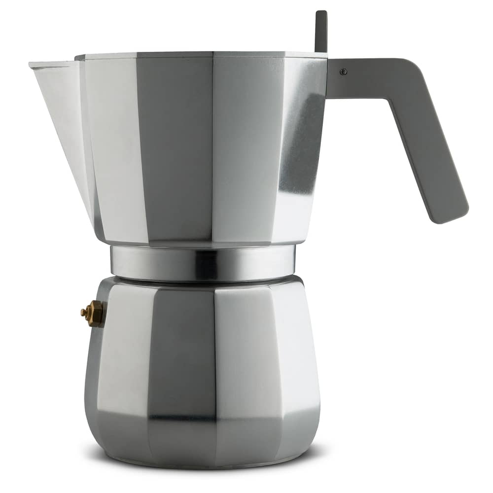 Cafetière italienne Moka métal /6 tasses - Induction - Alessi - Acier - Fonte d\'aluminium, Polyamide