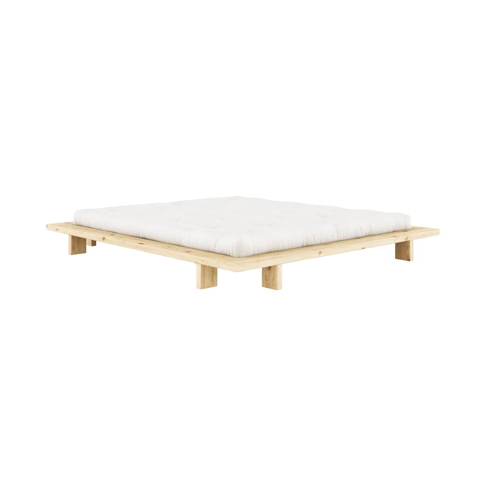 Letto matrimoniale Japan legno naturale / Per materasso 180 x 200 cm - KARUP DESIGN - Pino chiaro - Pino massello certificato FSC