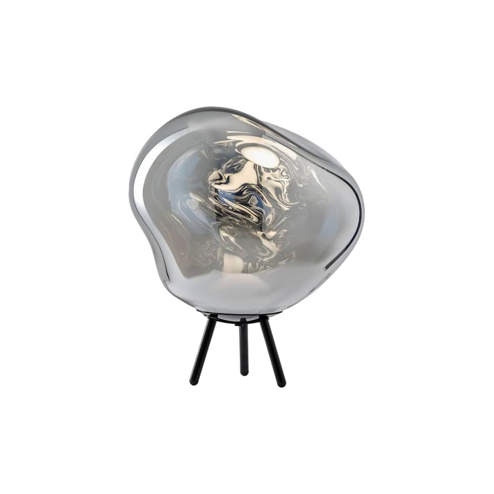 Schnurlosleuchte Melt LED Large plastikmaterial silber / Ø 50 cm - zum Stellen oder Hängen - Tom Dixon - Silber - Geblasenes Polycarbonat