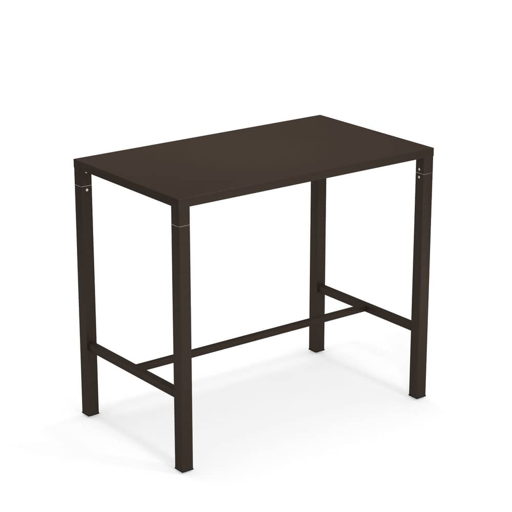 Table haute Nova marron métal / 120 x 70 cm x H 105 cm - Emu - Bronze - Acier verni