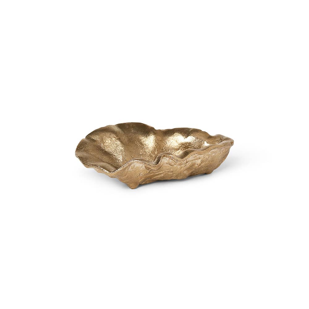 Coppa Oyster oro metallo / Vuota-tasche - Ottone / 10 x 7 cm - Ferm Living - Ottone - 