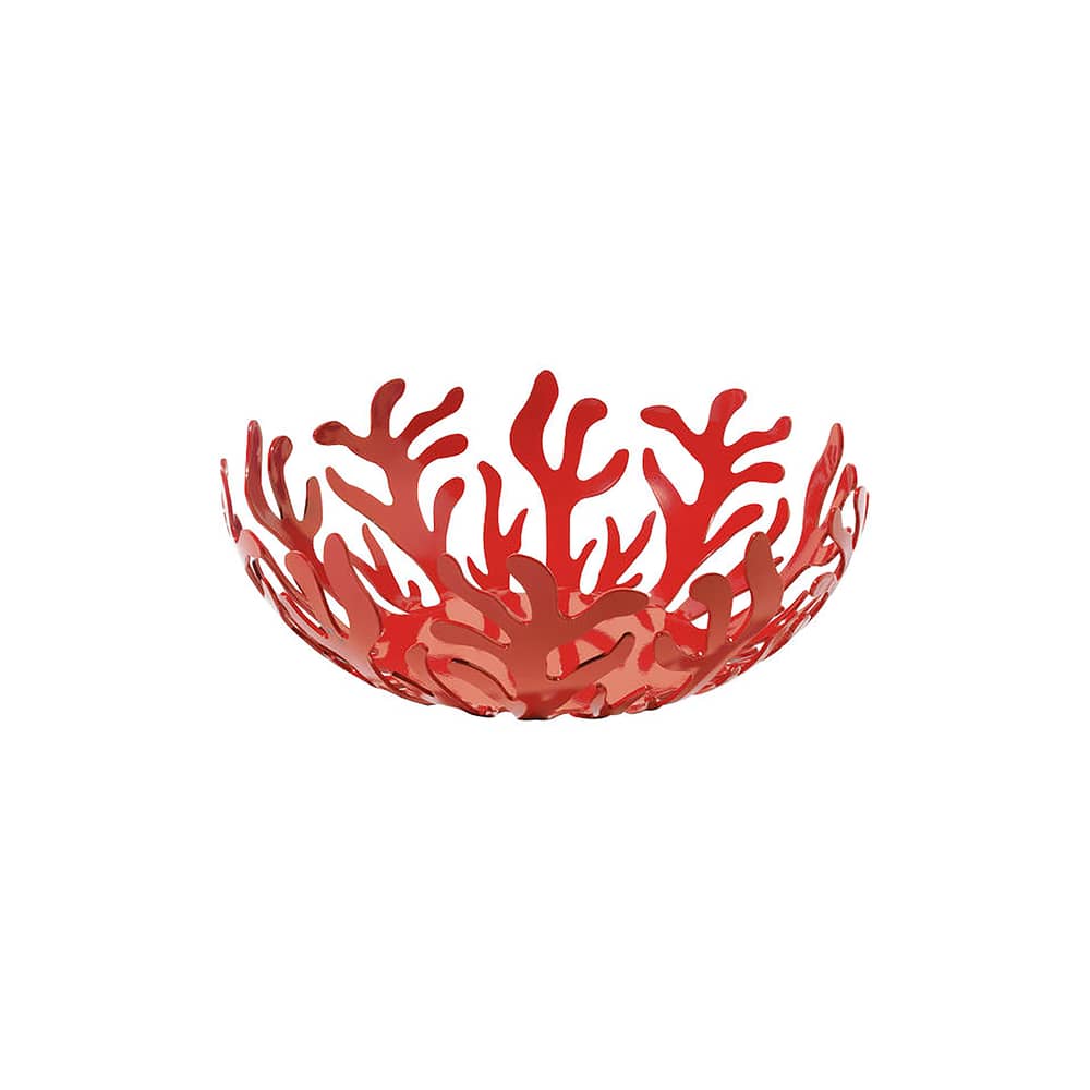 Corbeille Mediterraneo métal rouge / Ø 25 cm - Emma Silvestris, 2004 - Alessi - Rouge - Acier inoxydable