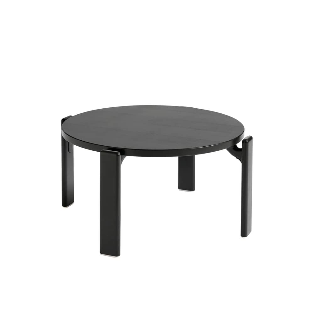 Couchtisch Rey holz schwarz / By Bruno Rey x Dietiker, 1971 - Ø 66,5 x H 32 cm - Hay - Schwarz - Buchenfurnier, massive Buche