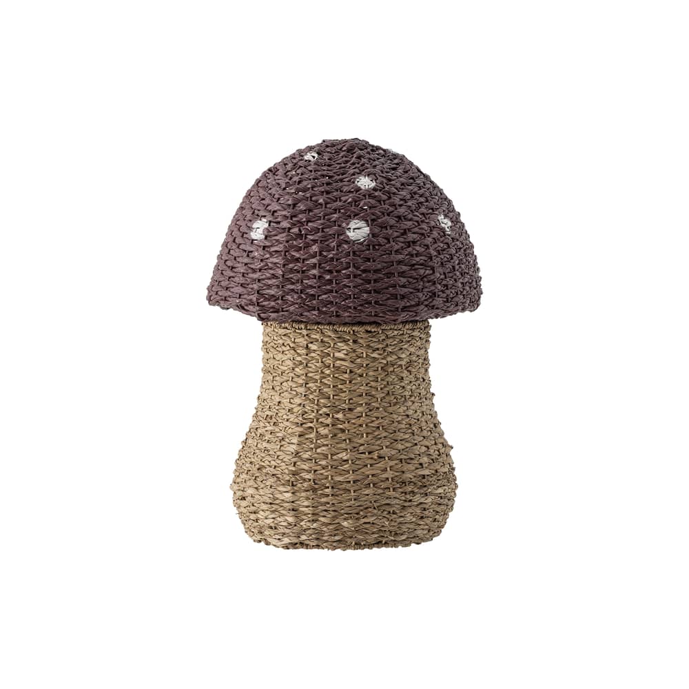 Korb Corintha faser rot / Ø 43 x H 61 cm - Bloomingville - Natur & Bordeaux - Seegras