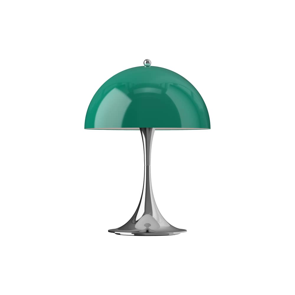 Lampada senza fili ricaricabile Panthella 250 The Originals materiale plastico verde / LED - Ø 25 cm - Louis Poulsen - Verde opalino / Cromo - ABS, PMMA