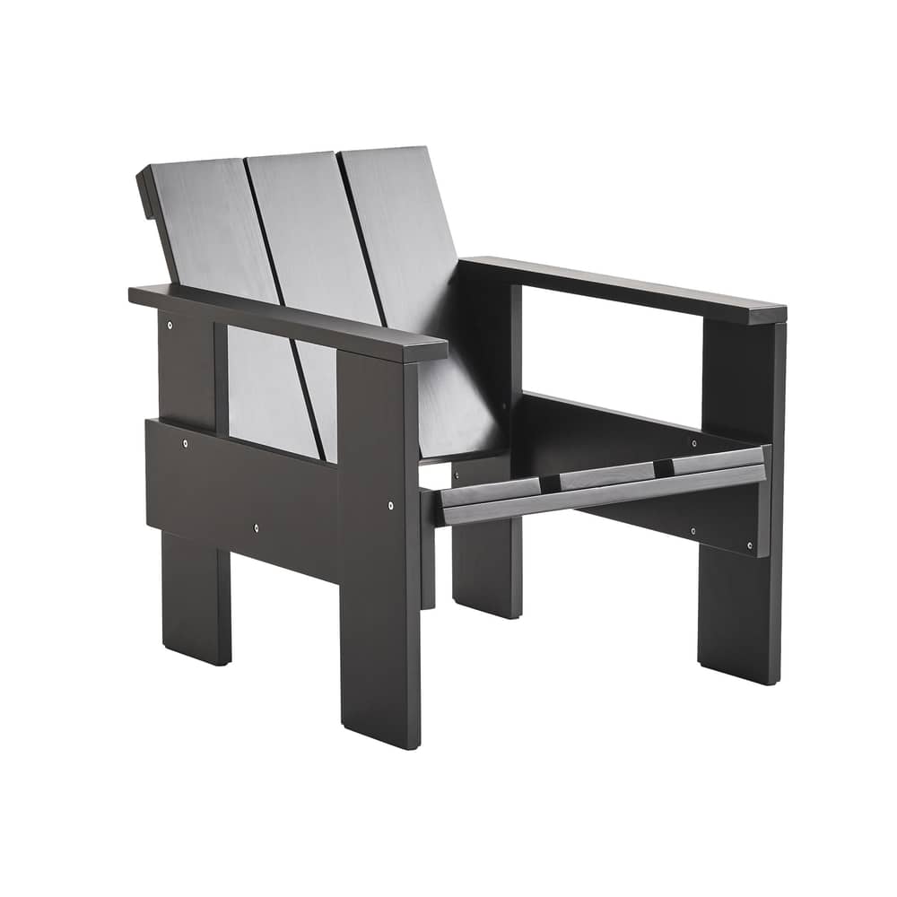 Crate Lounge armchair wood black / Gerrit Rietveld - Wood - Hay - Black - Solid pine