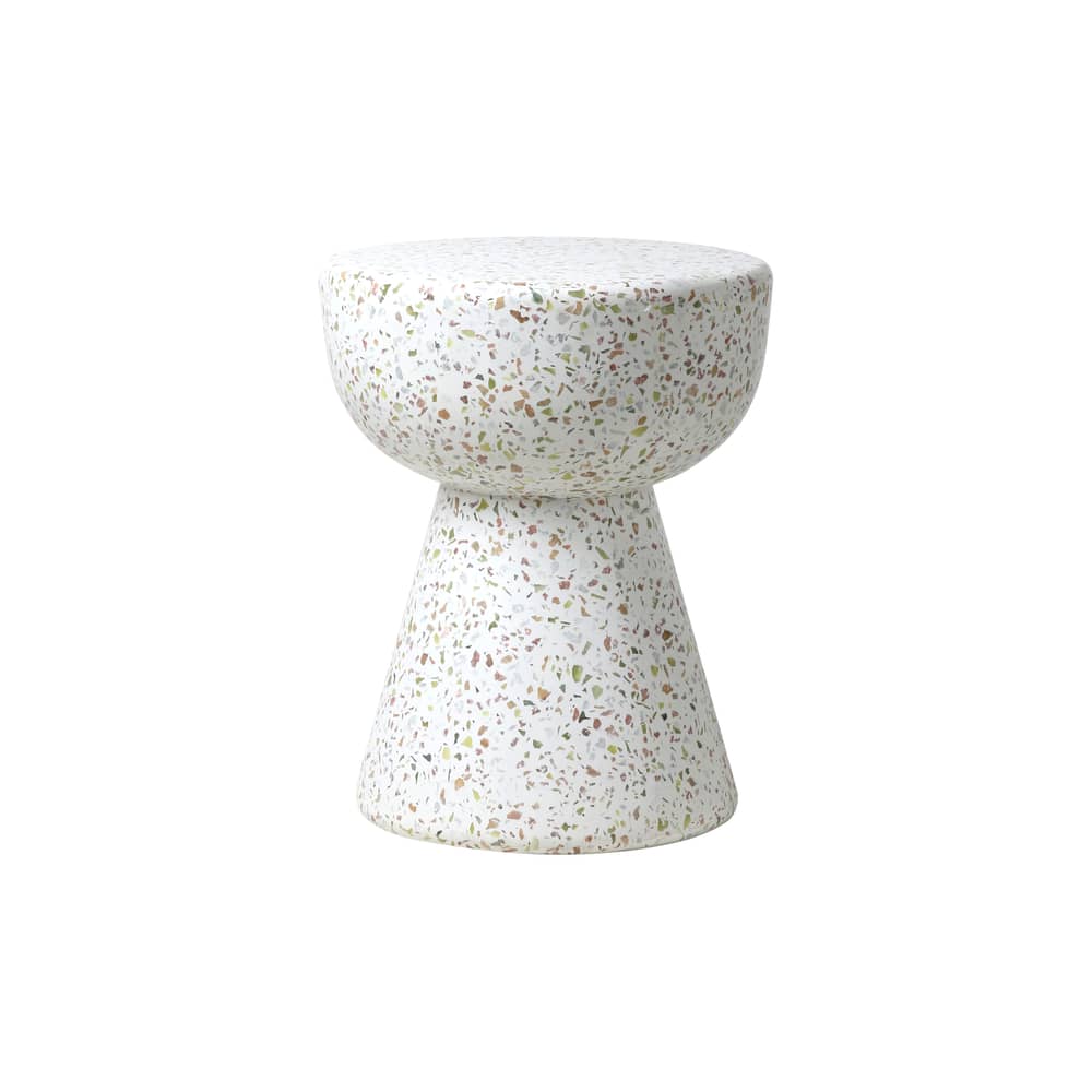 Table d\'appoint Terrazzo multicolore / Ø 35 x H 44 cm - Béton - HK LIVING - Multicolore - Béton