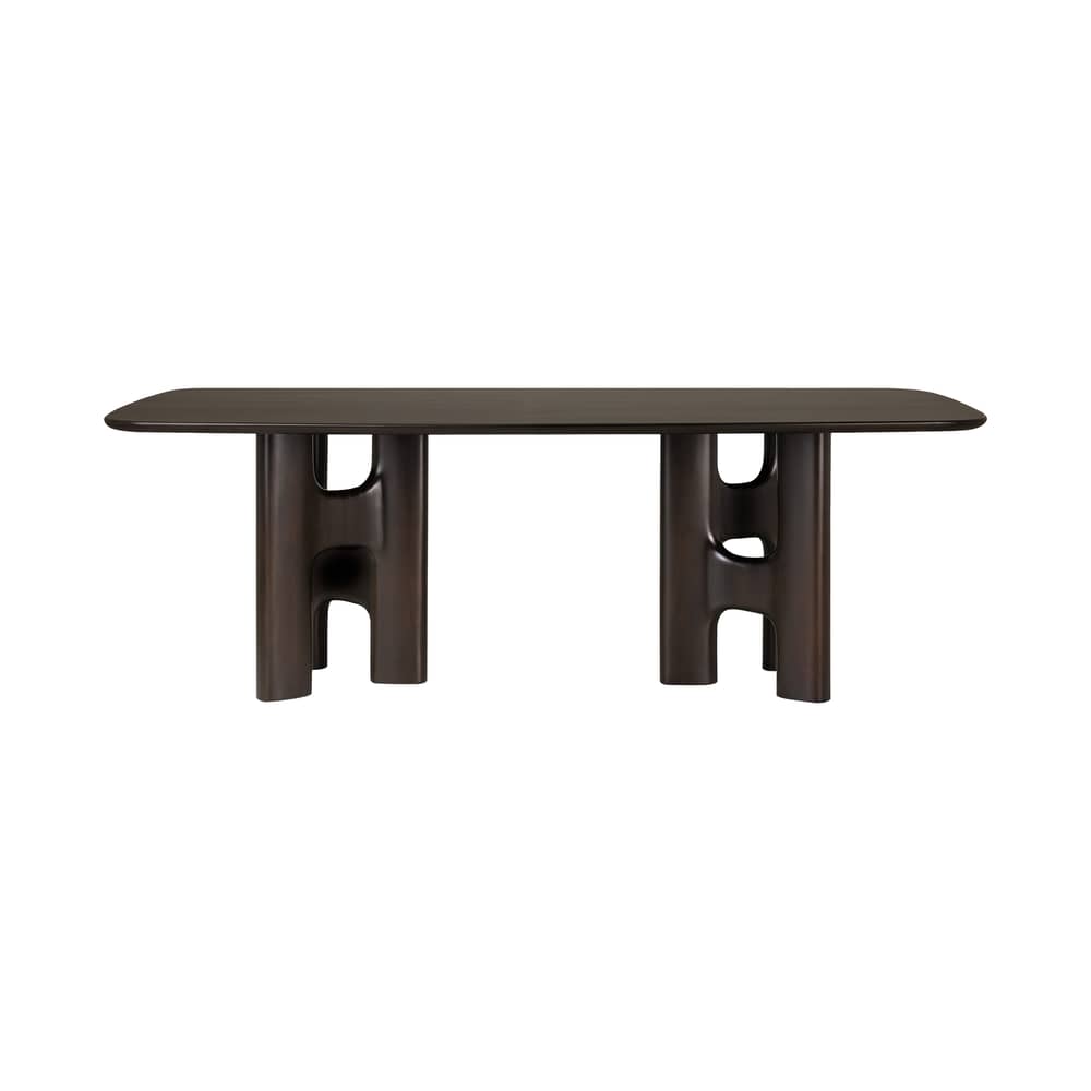 Table rectangulaire Flow bois marron / 220 x 110 cm - 8 personnes - Ethnicraft - 220 x 110 cm - Acajou teinté
