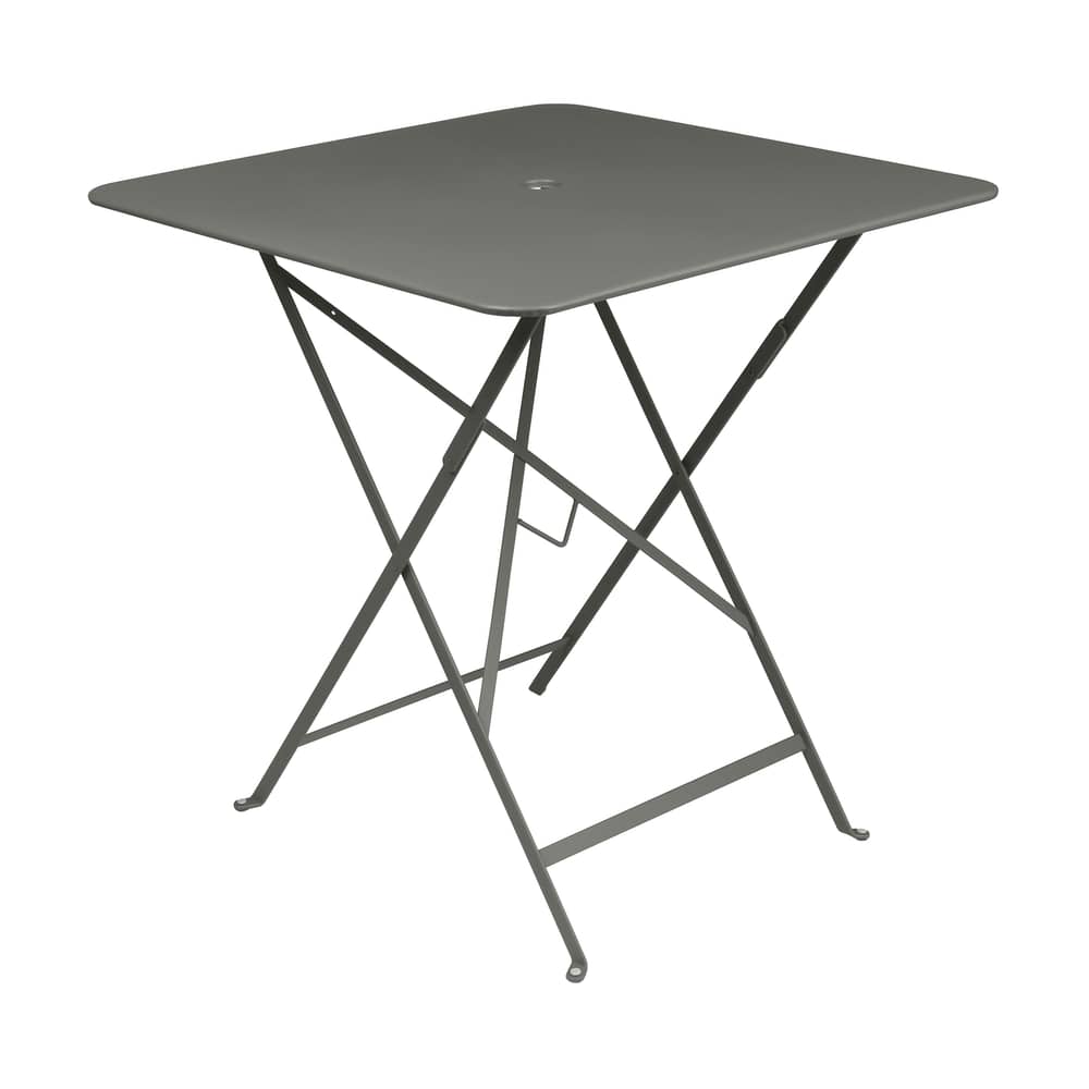Tavolo pieghevole Bistro / 71 x 71 cm - Foro per parasole - Fermob - Rosmarino - Acciaio laccato