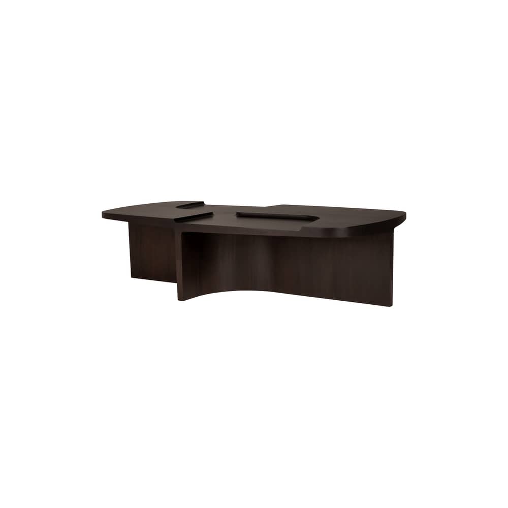 Brutalist Coffee table wood brown / 143 x 75 x H 37 cm - Ethnicraft - Rose brown mahogany Pink - Stained solid mahogany