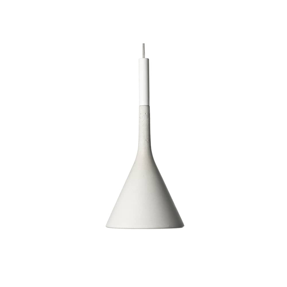 Pendelleuchte Aplomb stein weiß / Zement - Ø 17 cm x H 36 cm / Kabel 3,5 Meter - Foscarini - Weiß - Zement