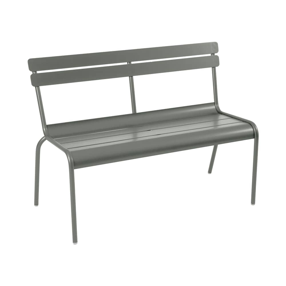 Panca con schienale Luxembourg / 2-3 posti - L 118 cm - Métal - Fermob - Rosmarino - Alluminio laccato