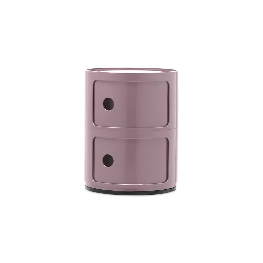 Portaoggetti Componibili materiale plastico viola / Cassettiera a 2 cassetti - H 40 cm - Anna Castelli Ferrieri, 1968 - Kartell - Malva - ABS