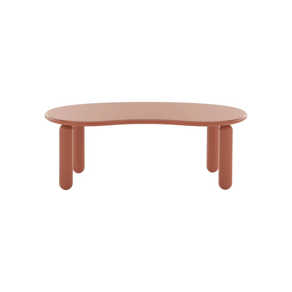 Table basse Undique Mas / 119 x 59 x H 44 cm - Patricia Urquiola, 2023 - Kartell - Orange - Hêtre laqué, MDF laqué