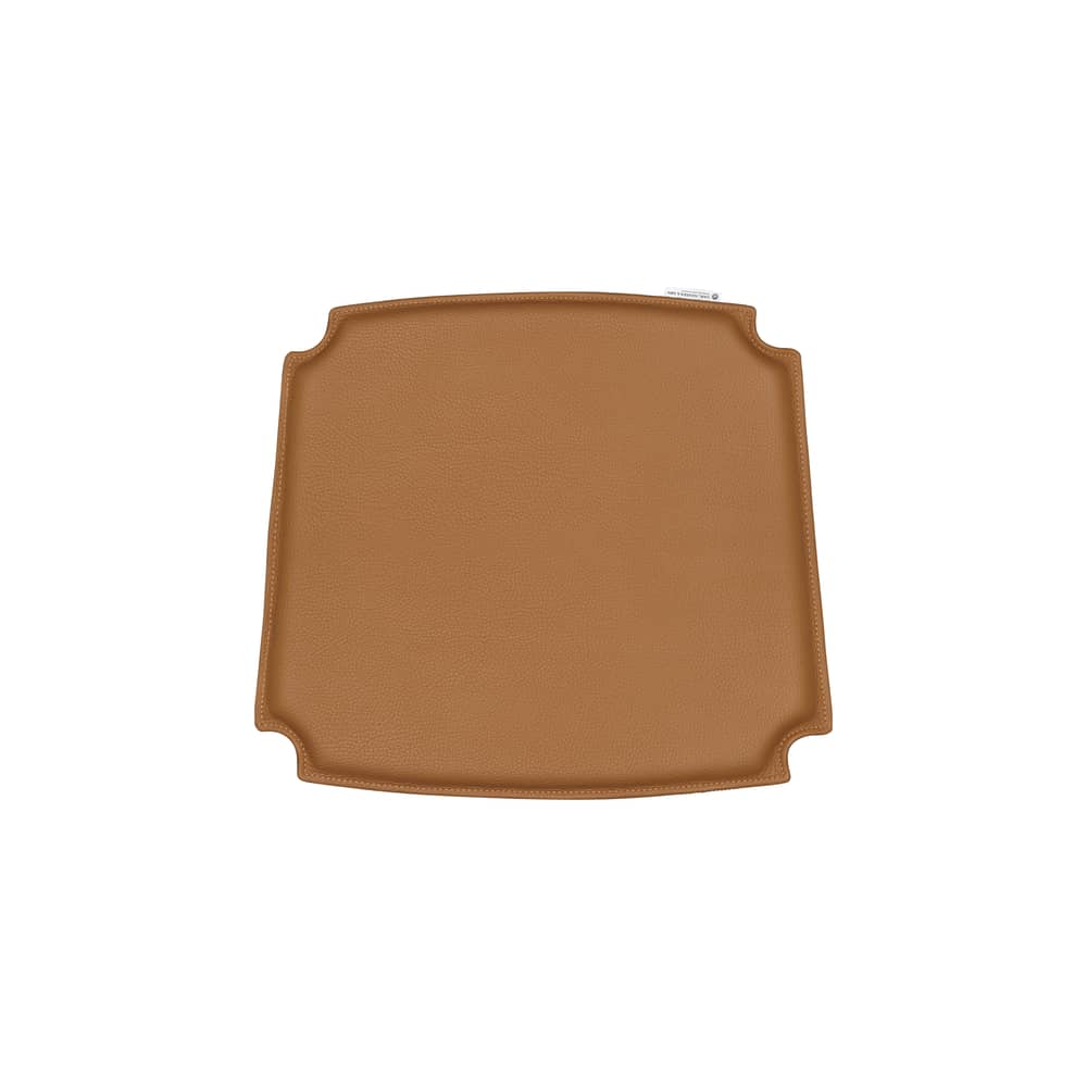  Accessory leather brown / Cushion for Wishbone Chair - CARL HANSEN & SON - Golden brown leather (Loke 7050) - Leather, Polyurethane foam