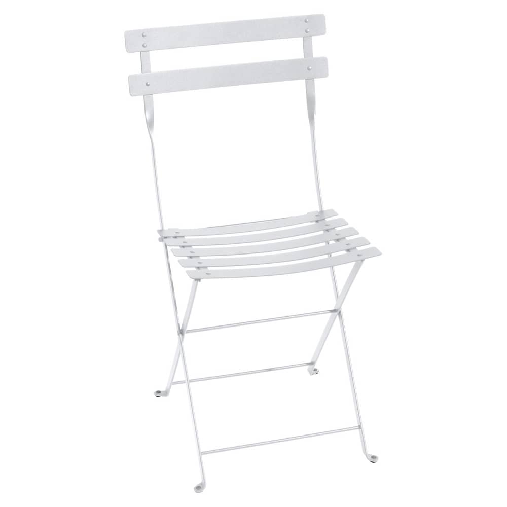 Chaise pliante Bistro métal blanc - Fermob - Blanc coton - Acier laqué