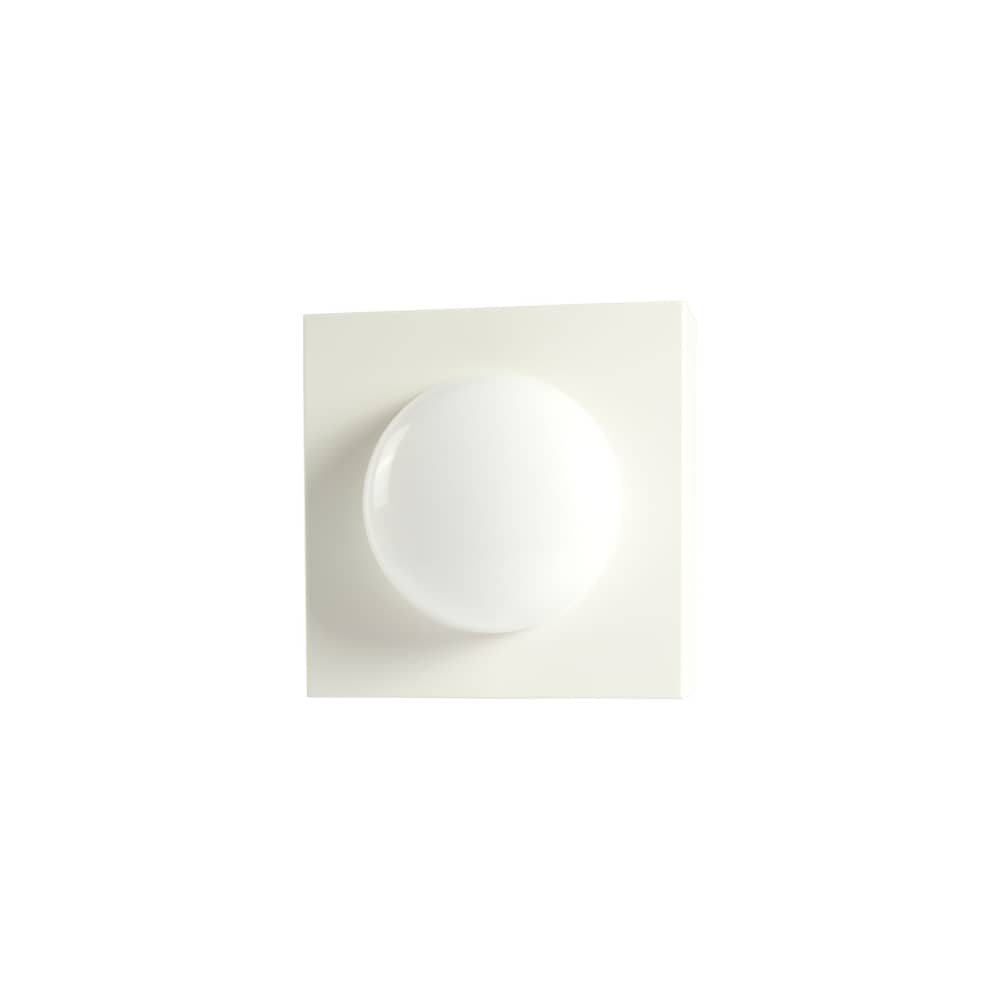 Lampe de table Hublot / Sans pied - 45 x 45 cm - Axel Chay - Blanc - Acier laqué, Verre