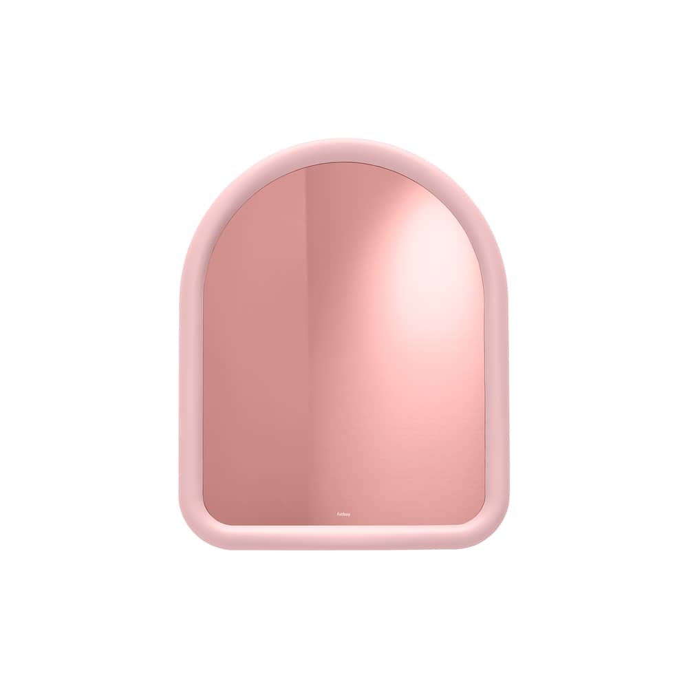 Miroir mural Mirage rose Dome / Verre coloré - L 60 x H 73,5 cm - Fatboy - Rose pastel - Polyuréthane, Verre coloré