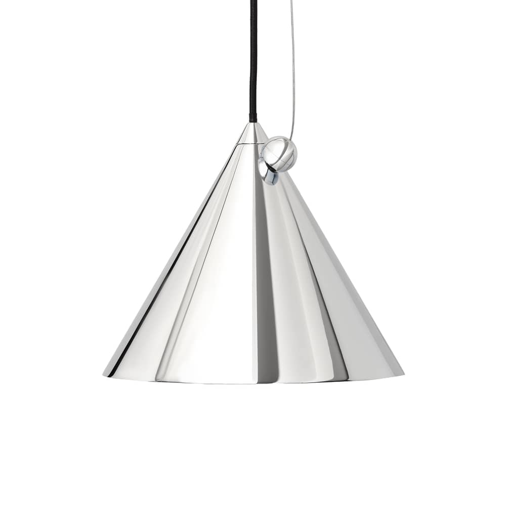 Suspension Pose LED métal argent / Ø 25 x H 24.5 cm - Orientable - Tom Dixon - Argent - Acier