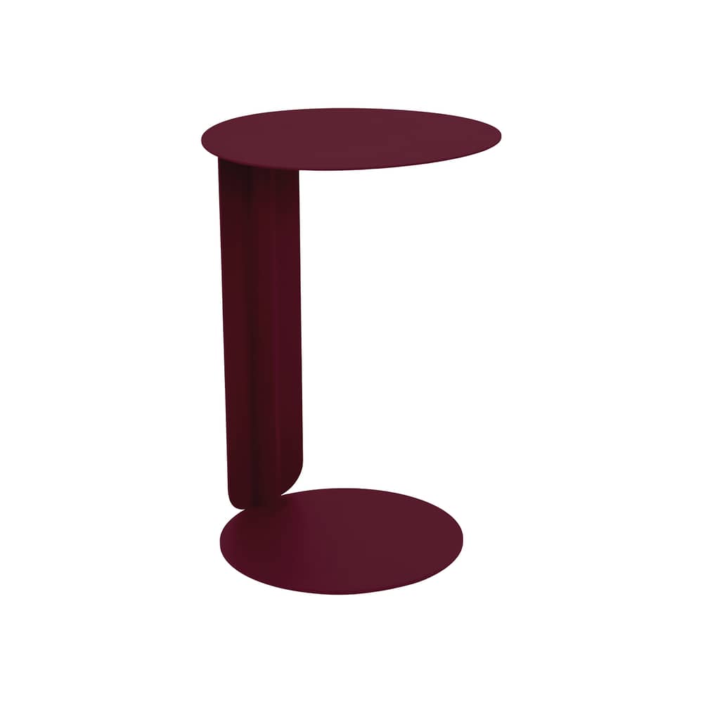 Table d\'appoint Bebop métal rouge / Ø 40 x H 60 cm - Fermob - Cerise noire - Acier, Aluminium