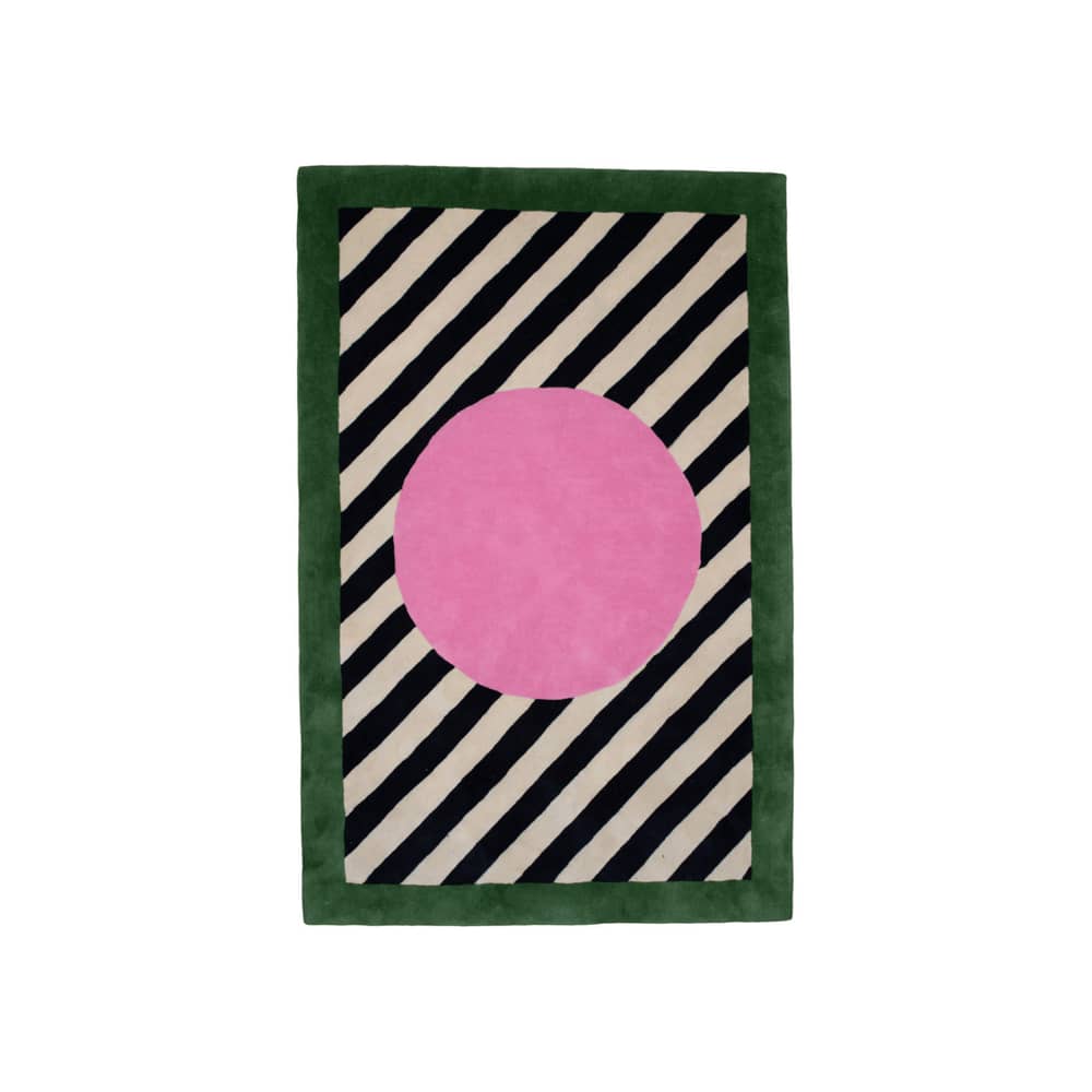 Tappeto Pink Sfera tessuto rosa / 180 x 120 cm - Lana a ciuffi - COLORTHERAPIS - 180 x 120 cm / Rosa - Lana di Nuova Zelanda