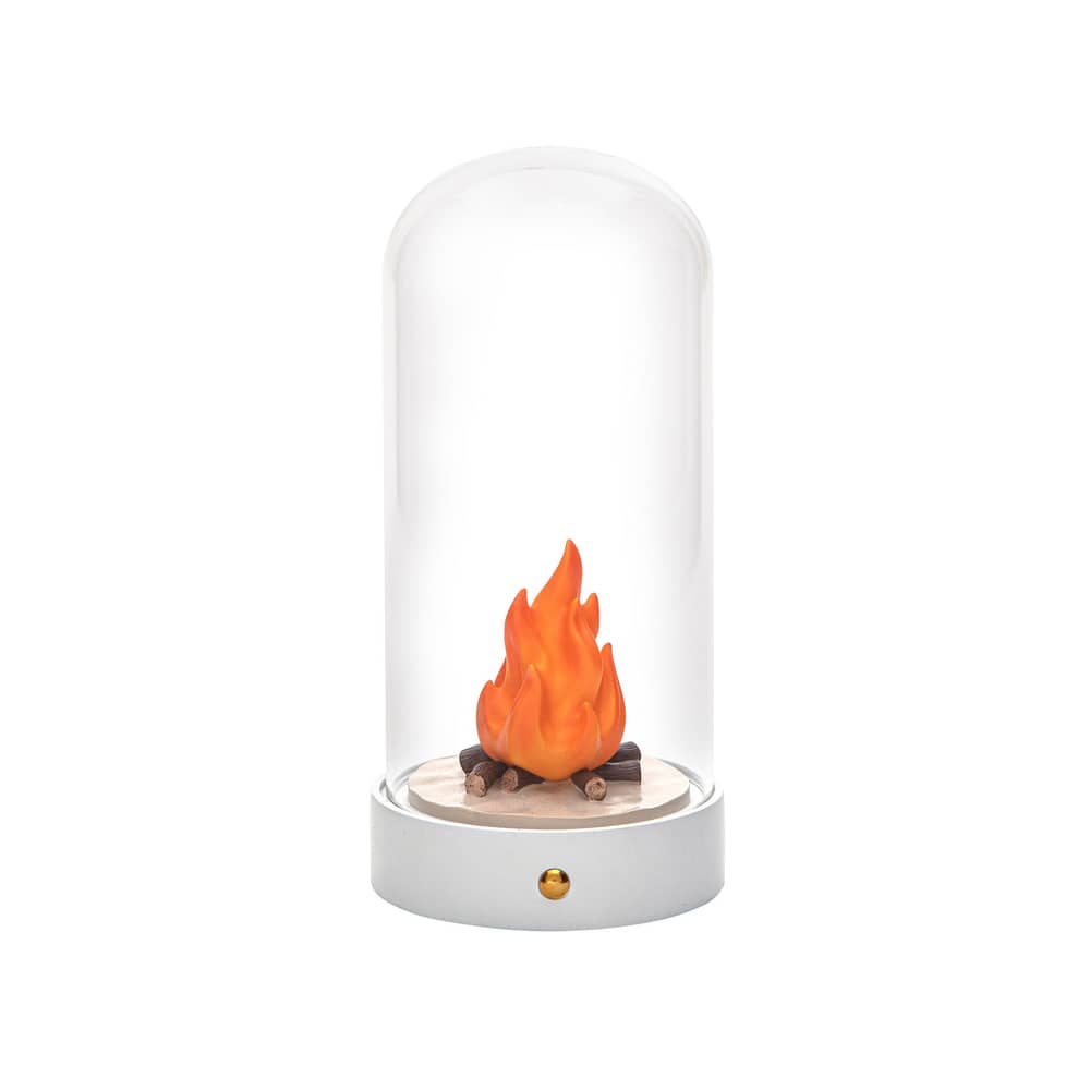 Tischleuchte My Little Bonfire glas bunt / LED - Ø 11 x H 22 cm - Seletti - Bonfire - Glas, Harz