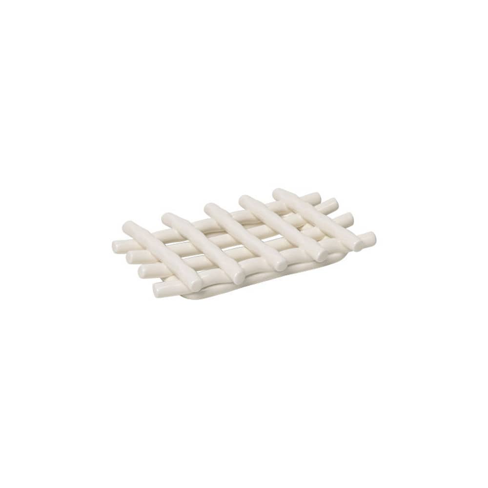 Porte-savon Ceramic céramique blanc / Fait main - Ferm Living - Blanc cassé - Céramique émaillée