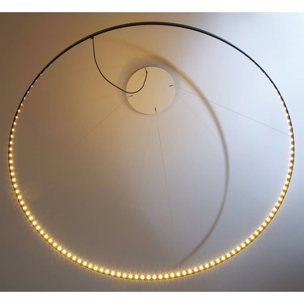 Suspension Circle métal noir / LED - Ø 80 cm - Le Deun - Noir - Acier