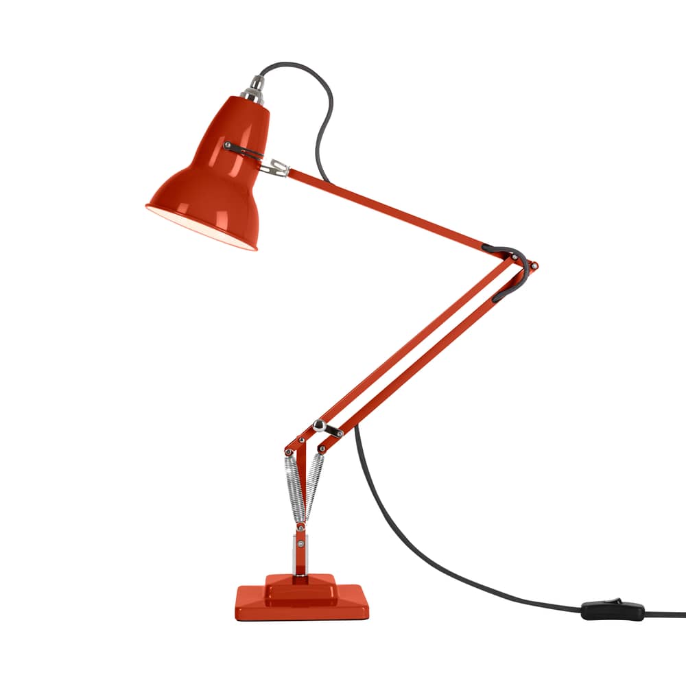 Lampe de table Original 1227 métal rouge / Réédition 1930\' / Seconde vie - Anglepoise - Rouge Corail - Acier, Aluminium, Fonte