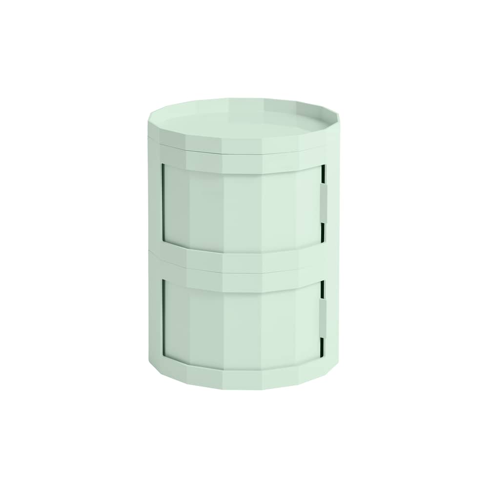 Rangement Facet Low / H 49 cm - 2 portes / Avec roulettes - Hay - Vert menthe - ABS recyclé