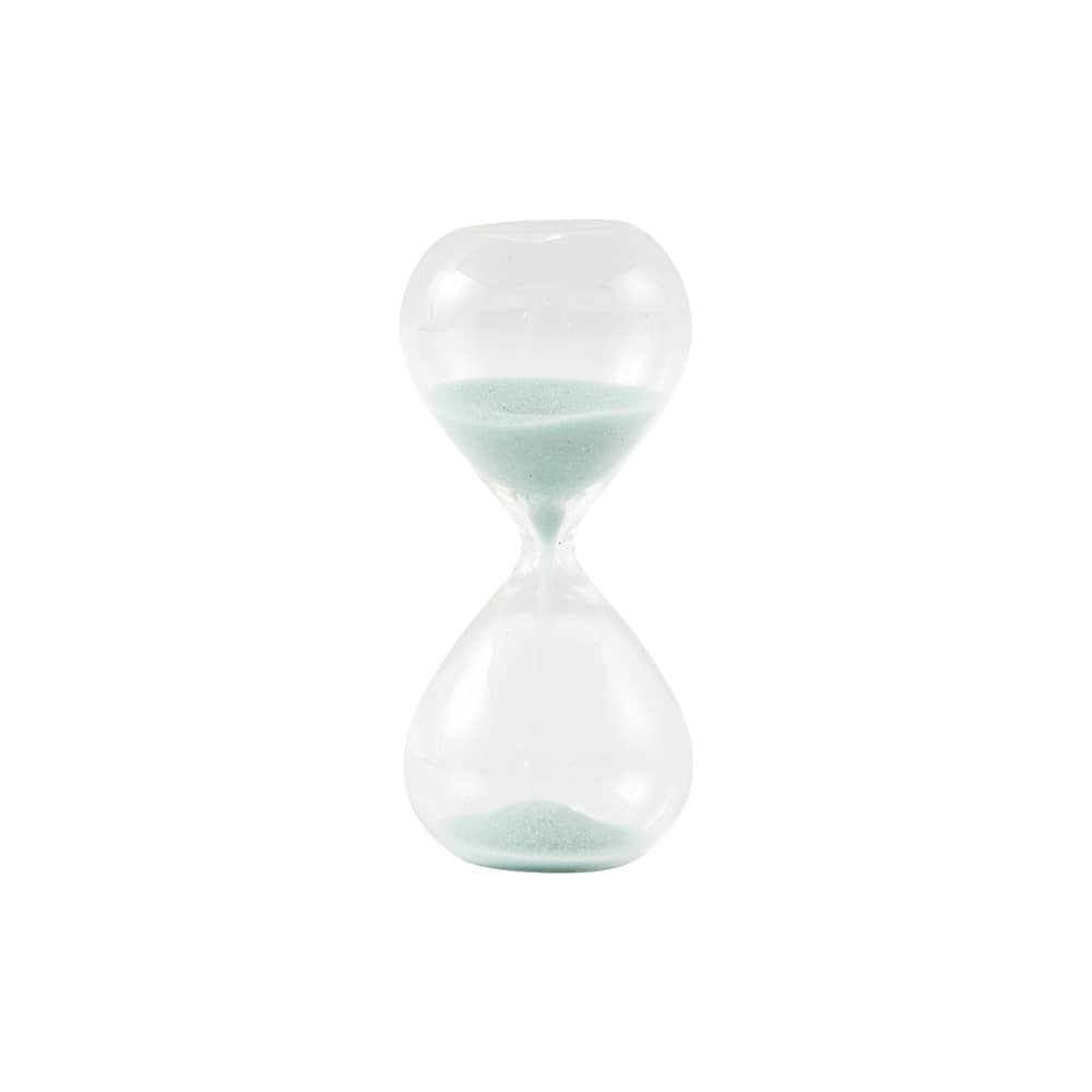 Sablier Ball XXS bleu /  30 sec. - H 8,5 cm - Pols Potten - Bleu clair - Sable teinté, Verre
