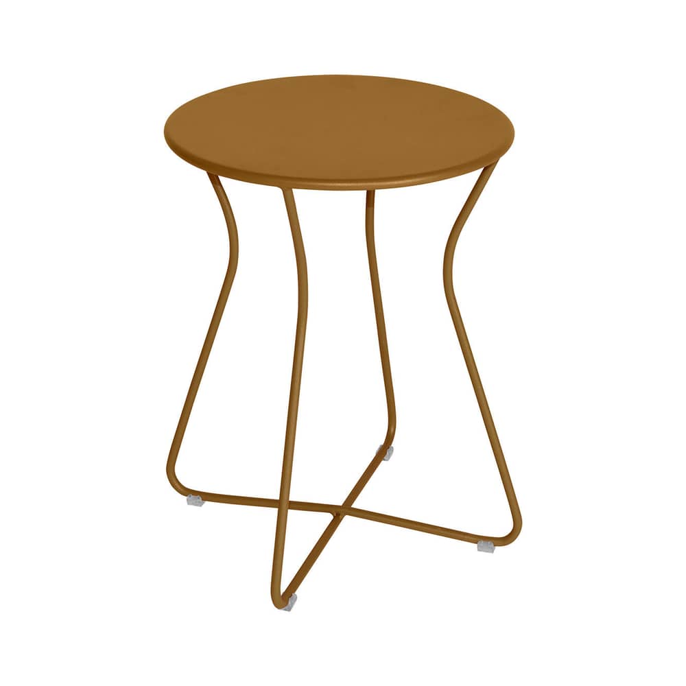 Cocotte Stool metal yellow / End table - H 45 cm - Fermob - Gingerbread - Steel