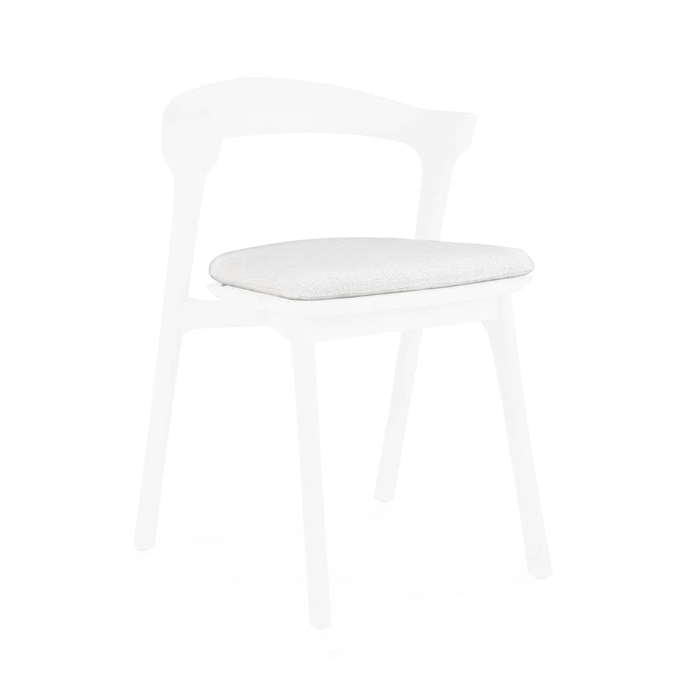 Accessoire Outdoor tissu blanc beige / Coussin assise pour chaise de jardin Bok - Ethnicraft - Blanc cassé - Mousse, Tissu d\'extérieur