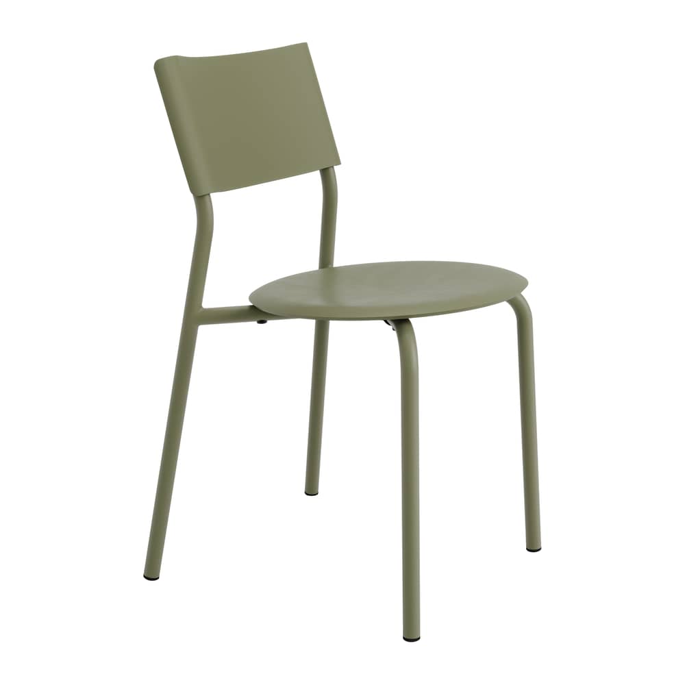 Chaise empilable SSDr Outdoor vert kaki / Pour l\'extérieur - Recyclé - TIPTOE - Vert kaki - Acier thermolaqué, Polypropylène recyclé
