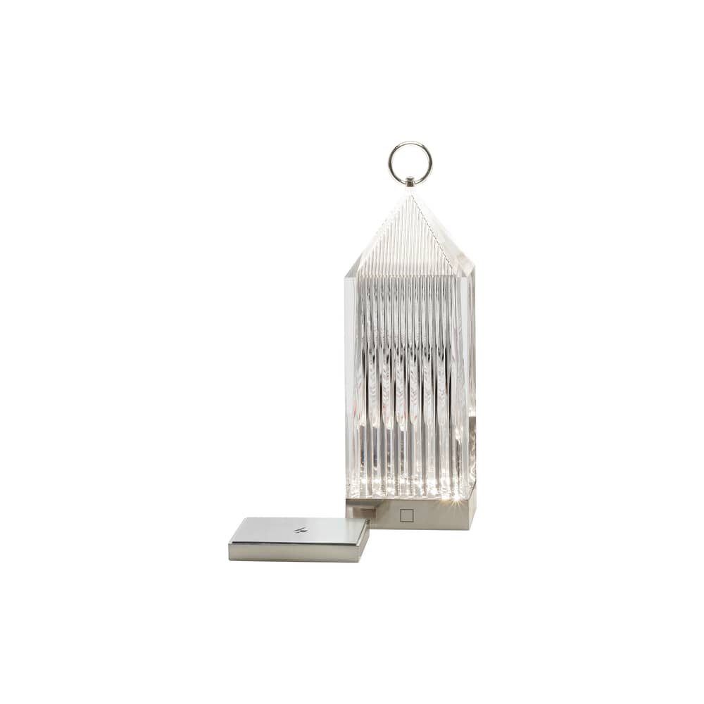 Lampe extérieur sans fil rechargeable Lantern LED plastique transparent / Fabio Novembre, 2017 - Kartell - Cristal - Matière plastique