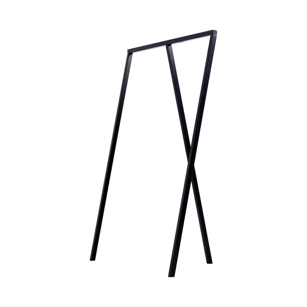 Portant Loop métal noir / L 130 cm - Hay - Noir - Acier laqué