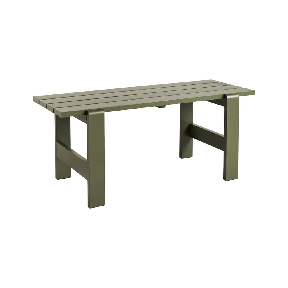 Table rectangulaire Weekday bois vert / 180 x 66 cm - Hay - Vert olive - Pin massif certifié FSC