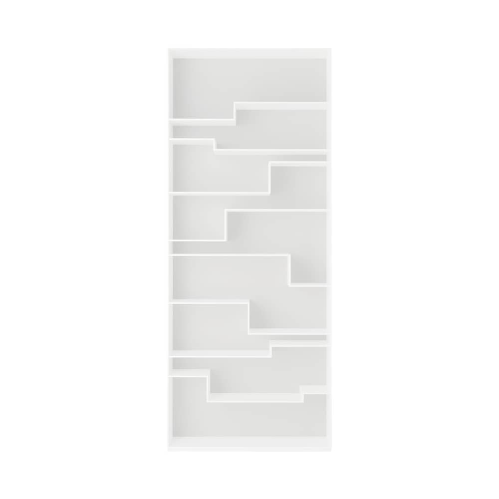 Bibliothèque Melody bois blanc / L 88 x H 217 cm - MDF Italia - Blanc mat - MDF laqué