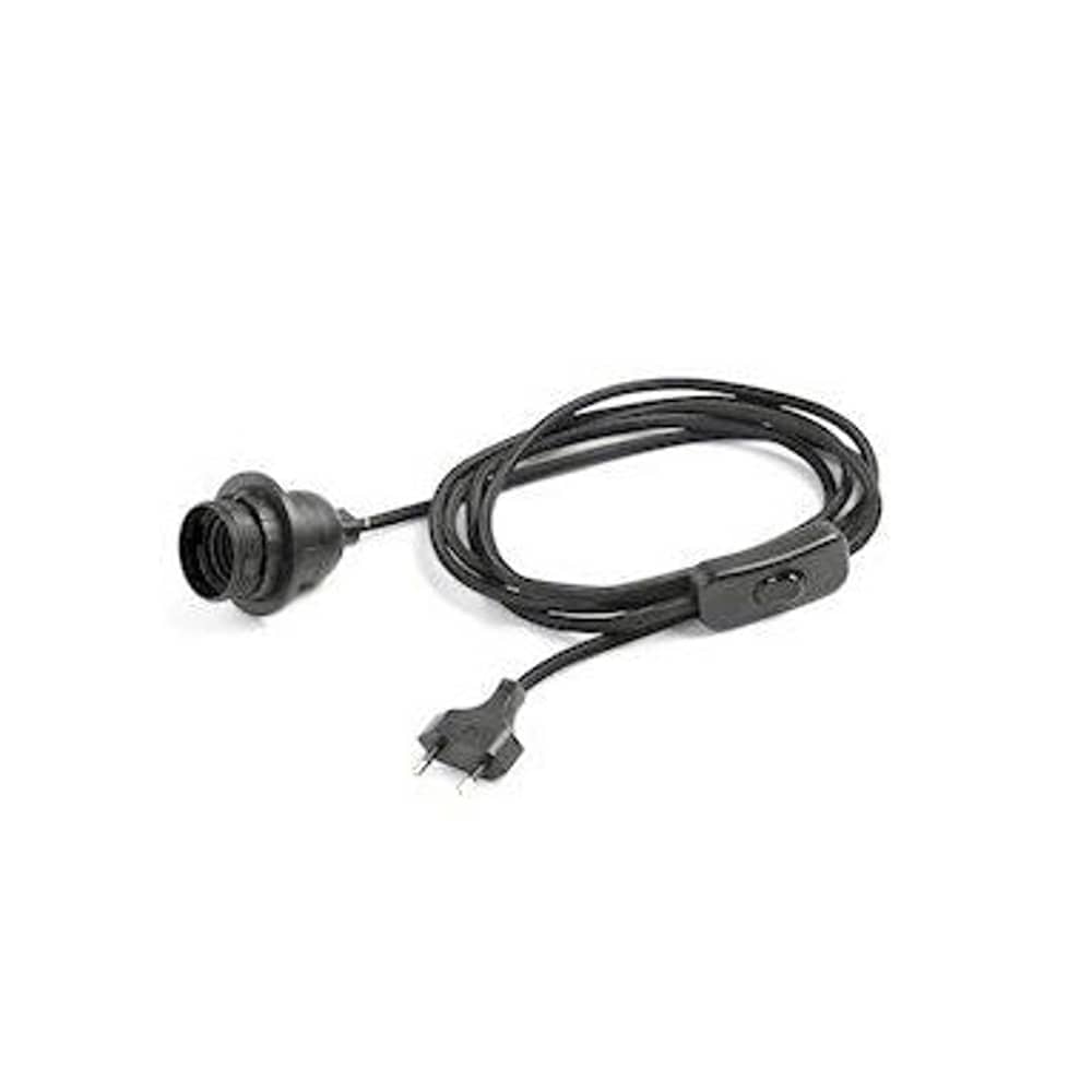  Electrical system textile black for table lamp / Suitable for Bonbon and Arcs lampshades - Hay - Table lamp / Black - ABS, Fabric