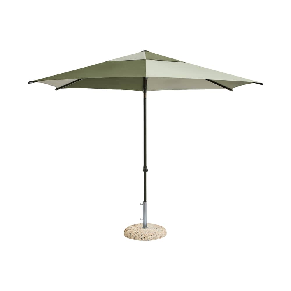 Ombrellone Terrazza - Hexagon tessuto verde / Ø 300 cm - Hay - Verde e verde scuro - Acciaio, Alluminio, Polipropilene, Tessuto in olefina
