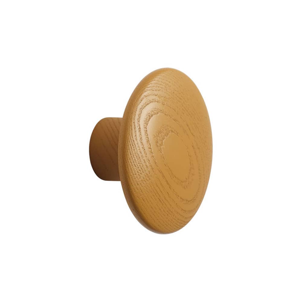 Patère The Dots Wood Small / Bois - Ø 9 cm - Muuto - Caramel - Frêne teinté