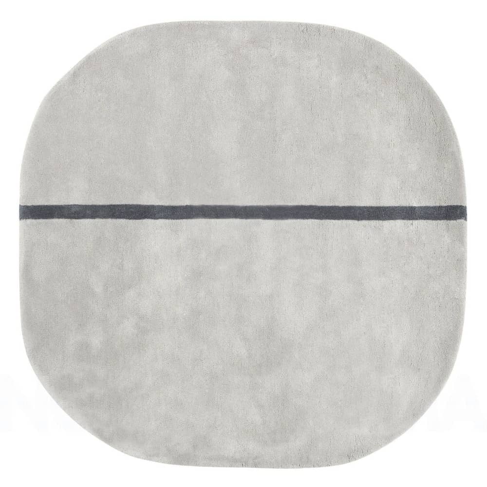 Oona Rug textile grey / 140 x 140 cm - Normann Copenhagen - Grey - Wool