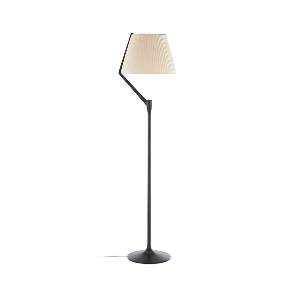 Stehleuchte Angelo Stone LED metall braun / H 173 cm - Kartell - Titanium / Ungebleichter Stoff - Aluminium, Baumwolle, Thermoplast