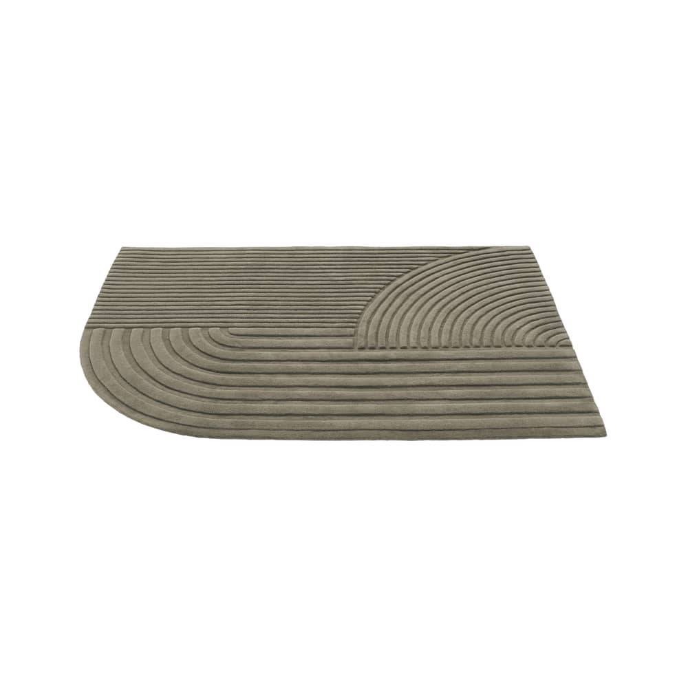 Tapis Relevo marron / 200 x 300 cm - Tufté main - Muuto - Taupe - Laine de Nouvelle-Zélande