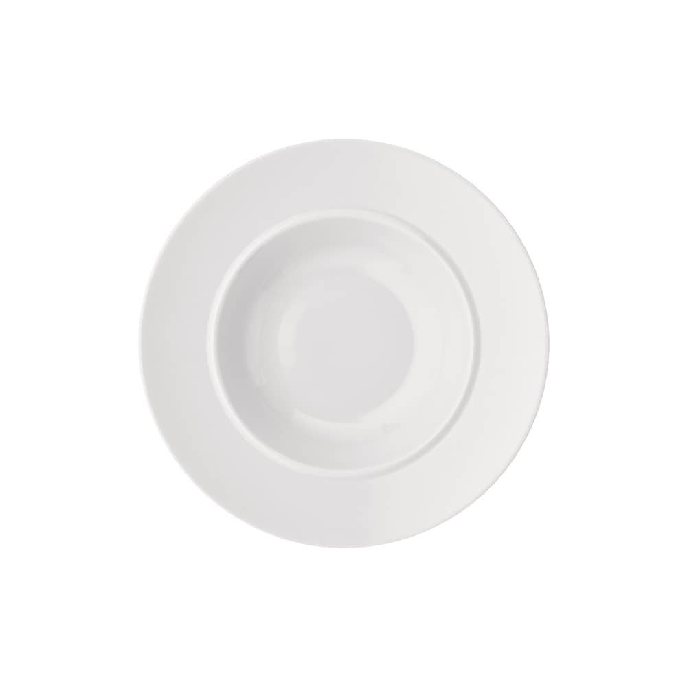 Set 4 assiettes creuses La Bella Tavola -  céramique blanc / Ettore Sottsass - Alessi - Blanc uni - Porcelaine fine