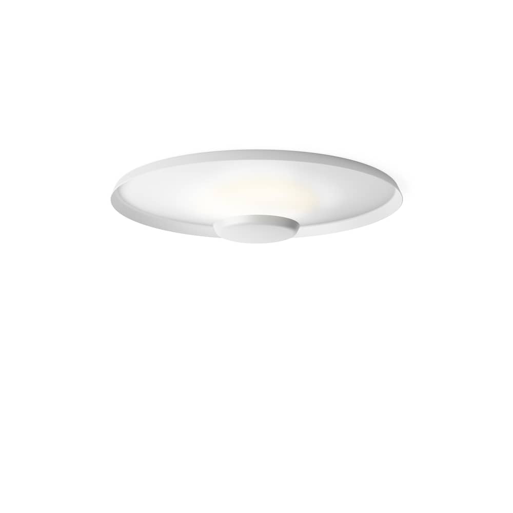 Plafonnier Top LED métal blanc / Ø 60 cm - Aluminium - Vibia - Blanc - Aluminium