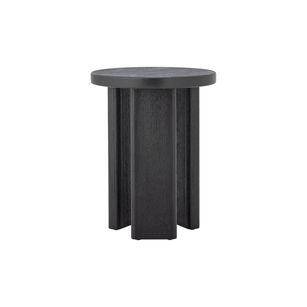 Table d\'appoint Mimola bois noir / Ø 40 x H 50 cm - Bloomingville - Noir - Pin laqué