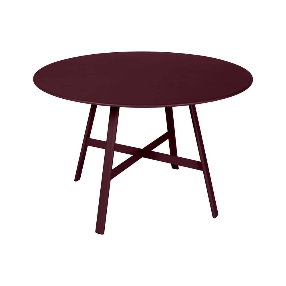 Tavolo rotondo So’O metallo rosso / Ø 117 cm - 6 persone - Fermob - amarena - Acciaio